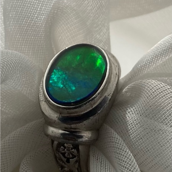 🔥SALE!🔥AMMOLITE Canada’s Gemstone Silver Ring - Picture 3 of 8